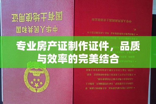 广宁专业房产证制作证件，品质与效率的完美结合