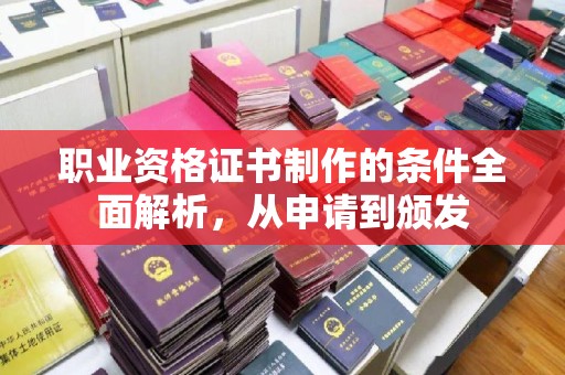 广宁职业资格证书制作的条件全面解析，从申请到颁发
