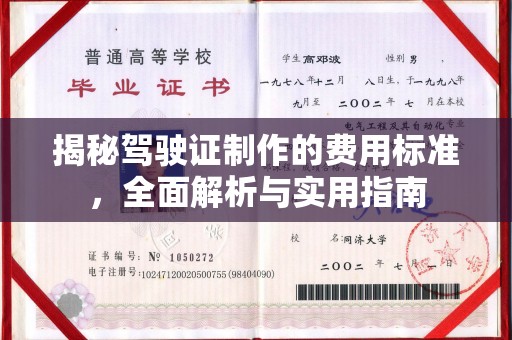 广宁揭秘驾驶证制作的费用标准，全面解析与实用指南