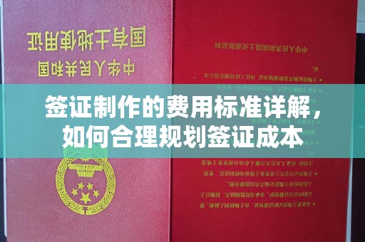 广宁签证制作的费用标准详解，如何合理规划签证成本